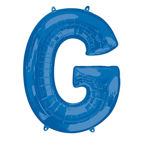 Blue Letter G Air Fill Foil Balloon 40cm / 16 in Product Image