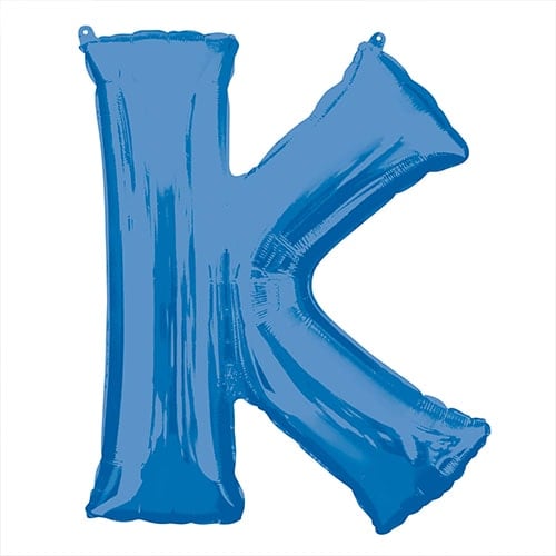 Blue Letter K Air Fill Foil Balloon 40cm / 16 in Product Image