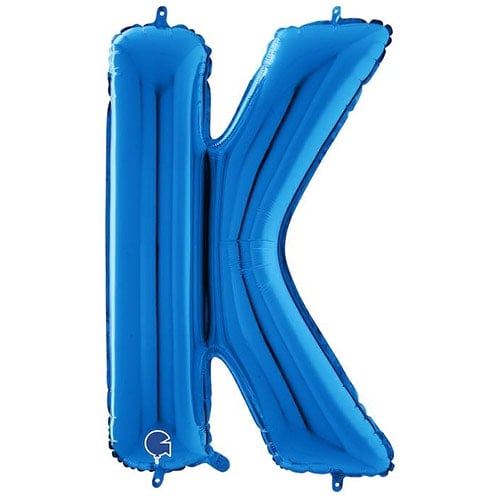 Blue Letter K Helium Foil Giant Balloon 66cm / 26 in Product Image