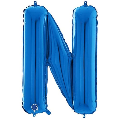 Blue Letter N Helium Foil Giant Balloon 66cm / 26 in Product Image