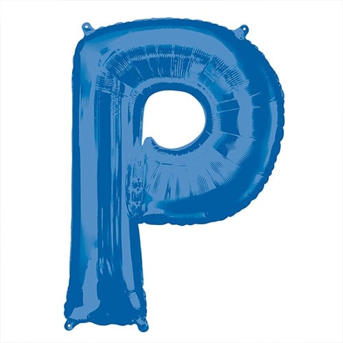 Blue Letter P Air Fill Foil Balloon 40cm / 16 in Product Image