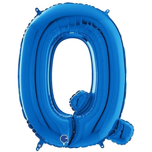 Blue Letter Q Helium Foil Giant Balloon 66cm / 26 in Product Image