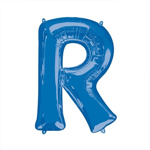 Blue Letter R Air Fill Foil Balloon 40cm / 16 in Product Image