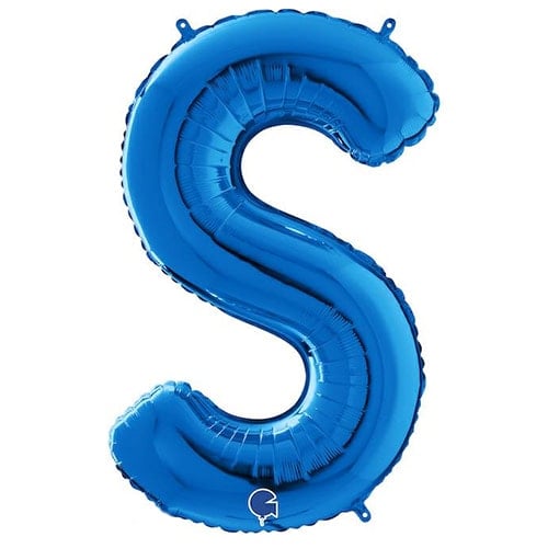 Blue Letter S Helium Foil Giant Balloon 66cm / 26 in Product Image
