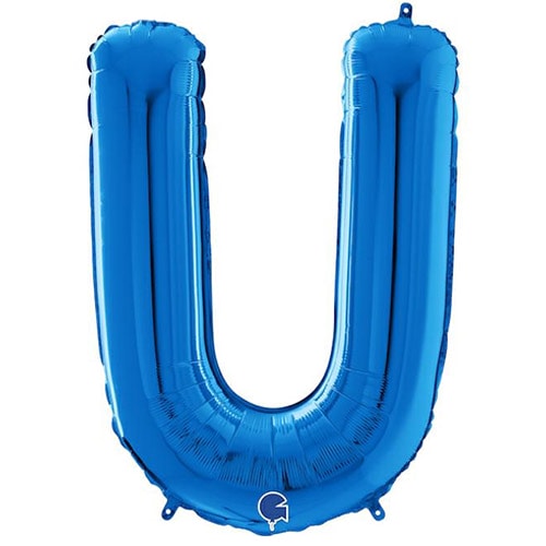 Blue Letter U Helium Foil Giant Balloon 66cm / 26 in Product Image