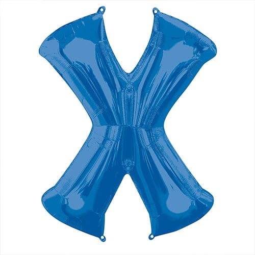 Blue Letter X Air Fill Foil Balloon 40cm / 16 in Product Image