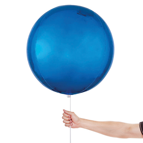 Blue Orbz Foil Helium Balloon 38cm / 15 in Product Gallery Image