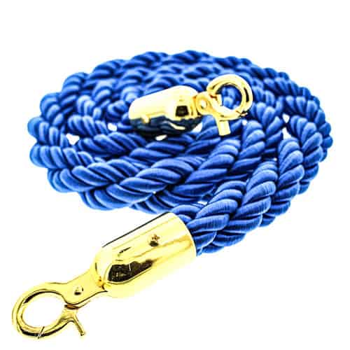 Blue Braided Rope with Brass Hooks Product Image