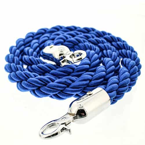 Blue Braided Rope with Chrome Hooks Product Image