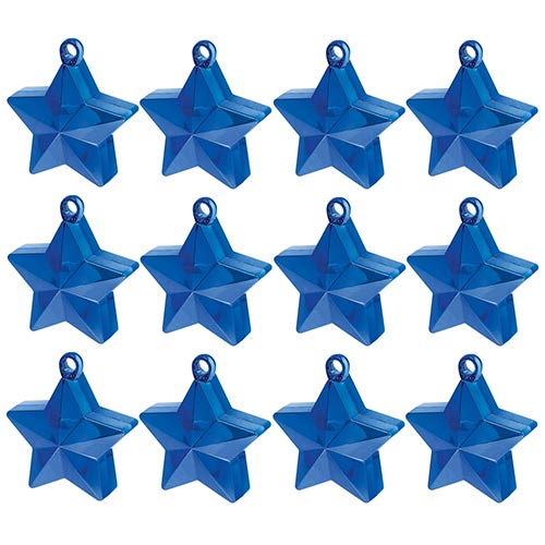 Blue Star Balloon Weights - Pack of 12 Product Gallery Image
