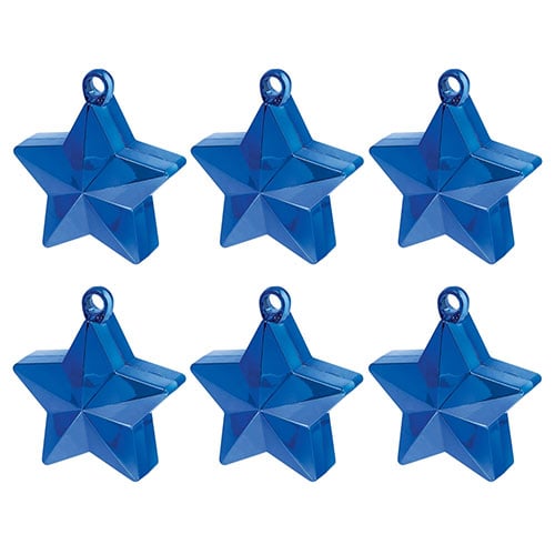 Blue Star Balloon Weights - Pack of 6 Product Gallery Image