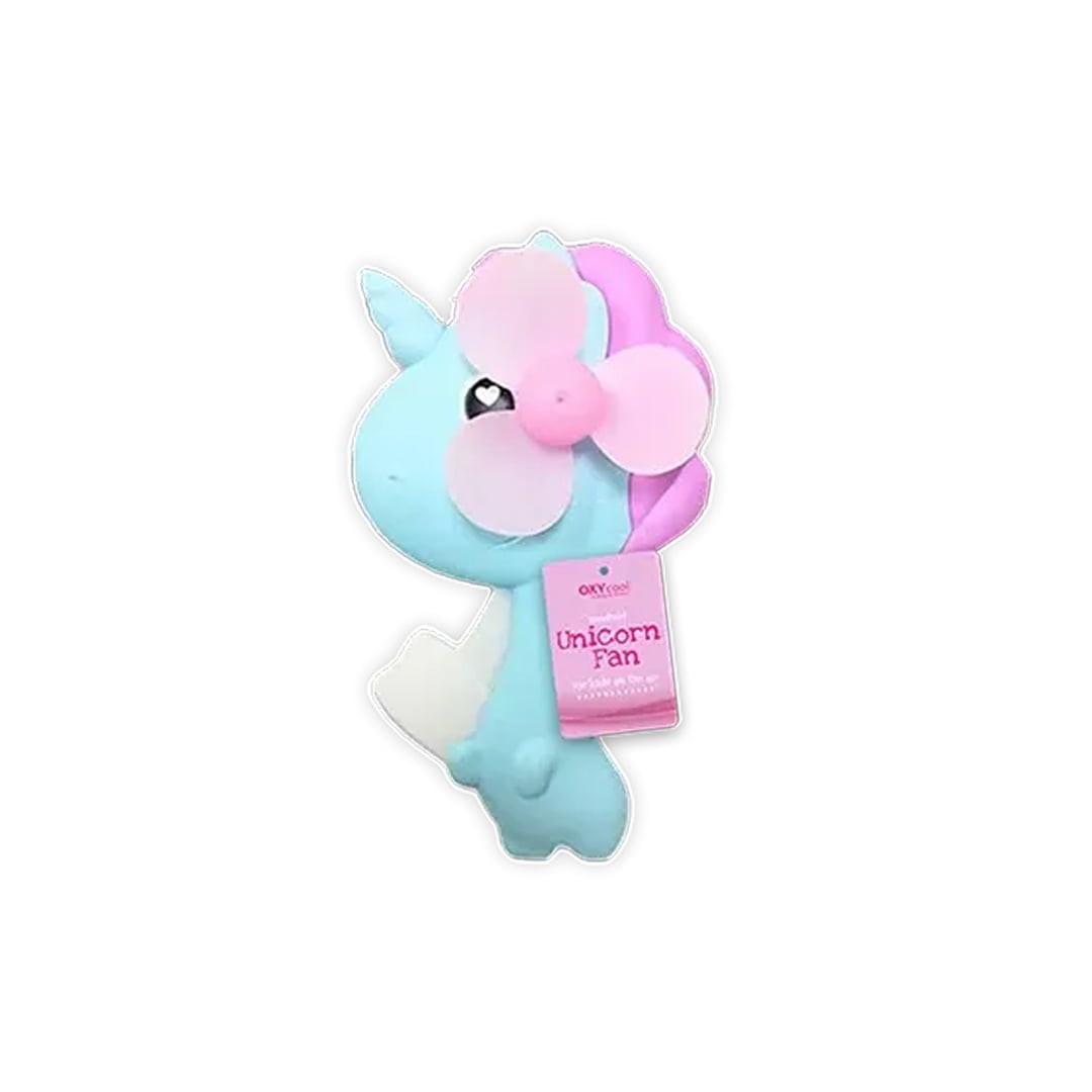 Mini Blue Unicorn Handheld Fan