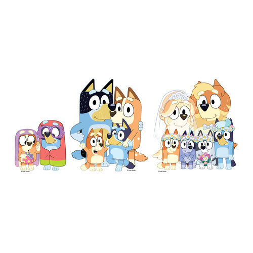 Bluey & Bingo| Grannies| Heeler Family & Bluey Family Wedding Table Top Cardboard Cutouts - Pack of 3