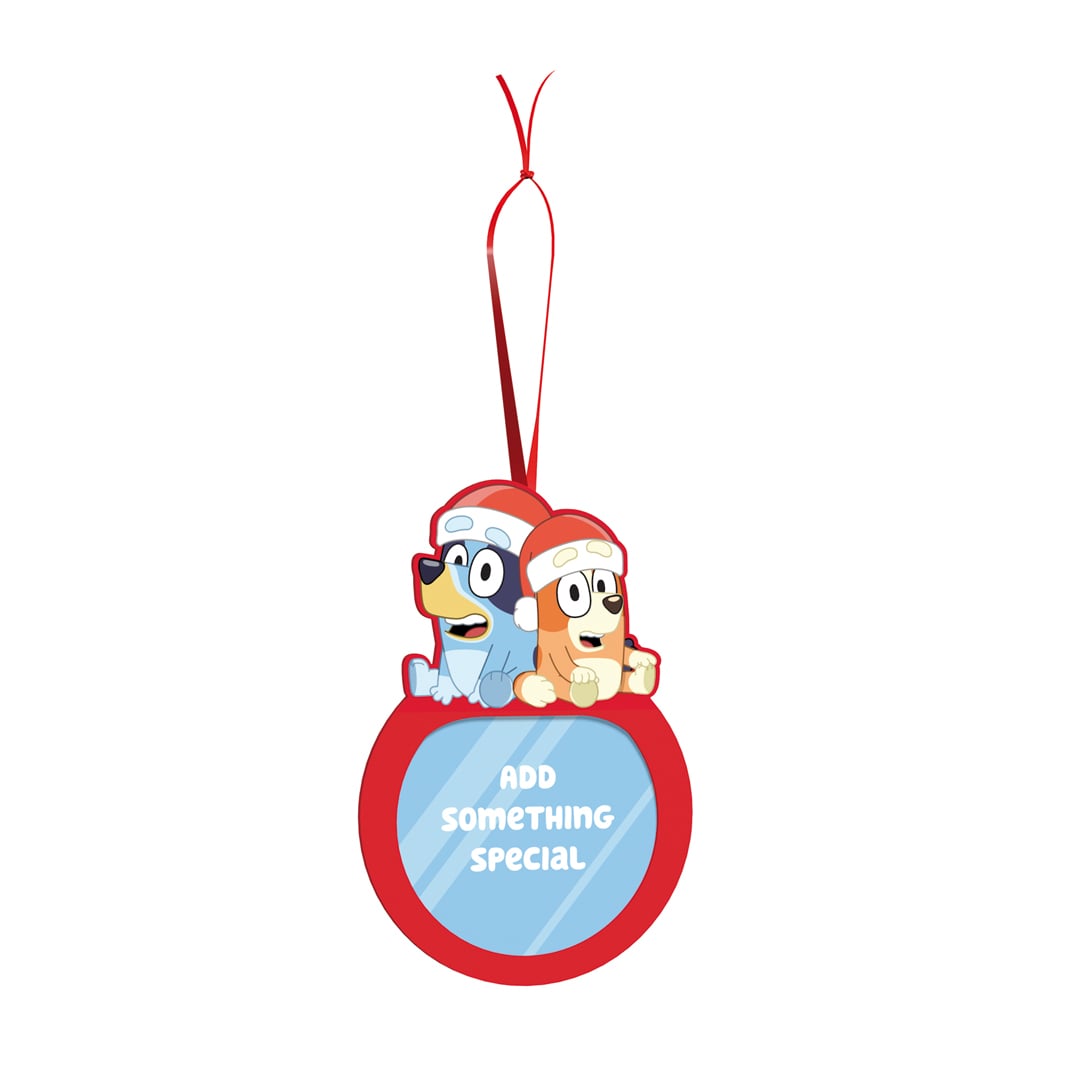 Bluey & Bingo Frame Wooden Christmas Tree Hanging Decoration