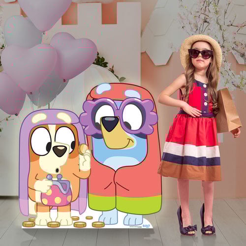 Bluey and Bingo Dressed as Grannies Star Mini Cardboard Cutout 91cm Product Gallery Image