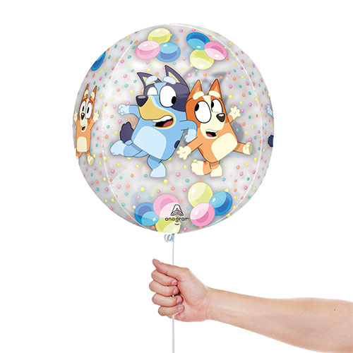 Bluey and Bingo See-Thru Orbz Foil Helium Balloon 38cm / 15 in Product Gallery Image