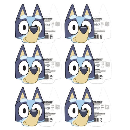 Bluey Cardboard Face Masks - Pack of 6 Product Gallery Image
