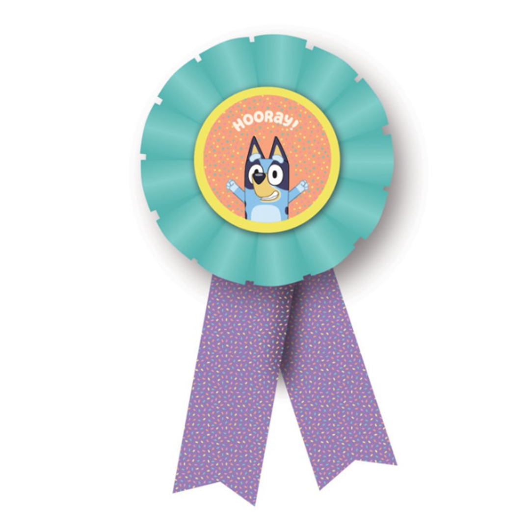 Bluey Hooray! Award Badge with Ribbon