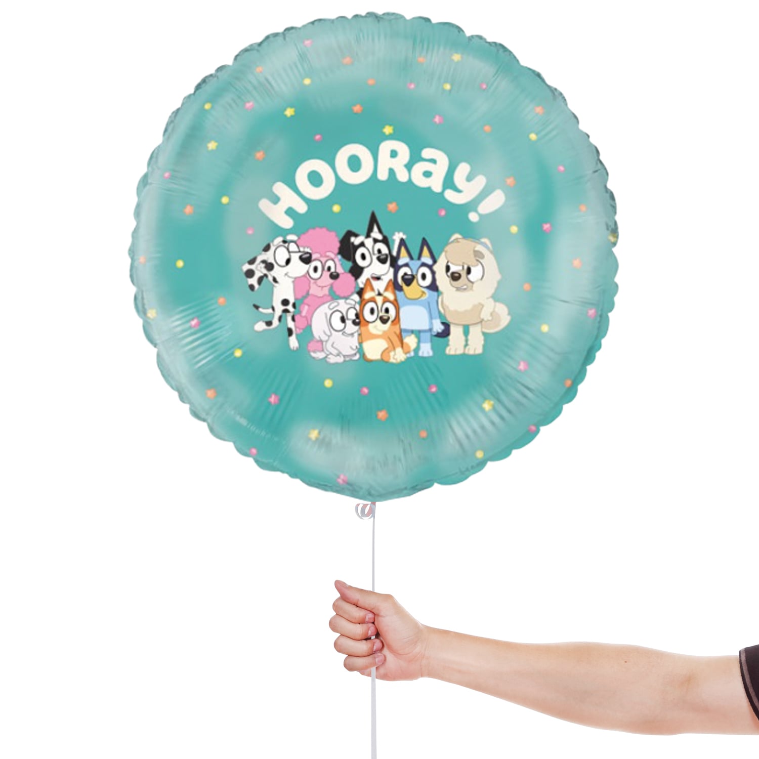 Bluey Hooray Round Foil Balloon 46cm / 18 in View 2