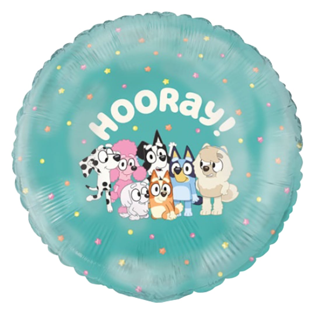 Bluey Hooray Round Foil Balloon 46cm / 18 in
