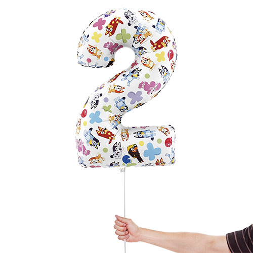 Bluey Number 2 Giant Foil Helium Balloon 66cm / 26 in Product Gallery Image