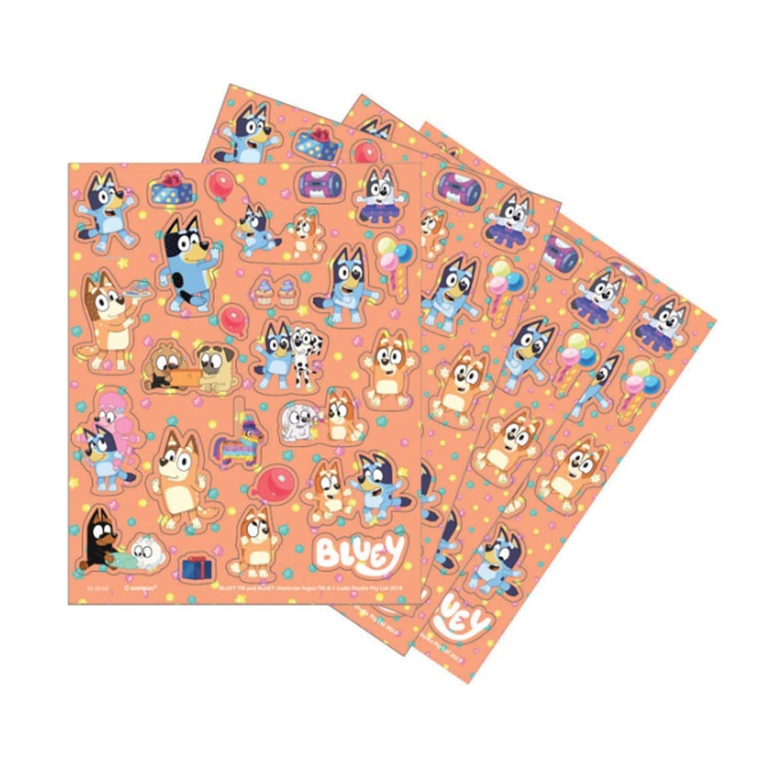 Bluey Sticker Sheets - Pack of 4
