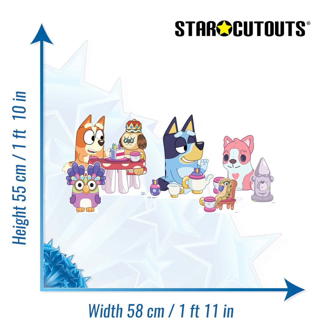 Bluey Tea Party Multi-Functional Star Mini Cardboard Cutouts Decorative Pack Product Gallery Image