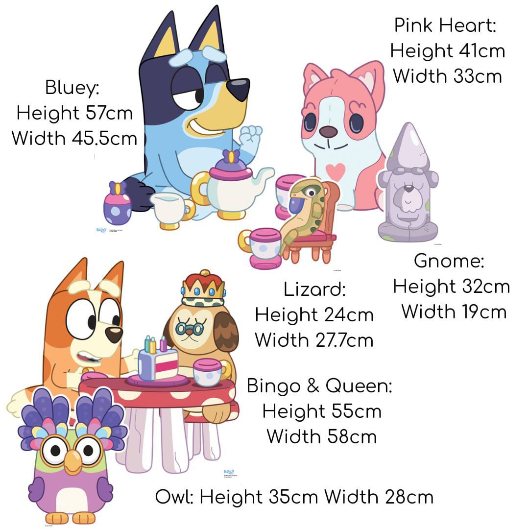 Bluey Tea Party Multi-Functional Star Mini Cardboard Cutouts Decorative Pack Product Gallery Image