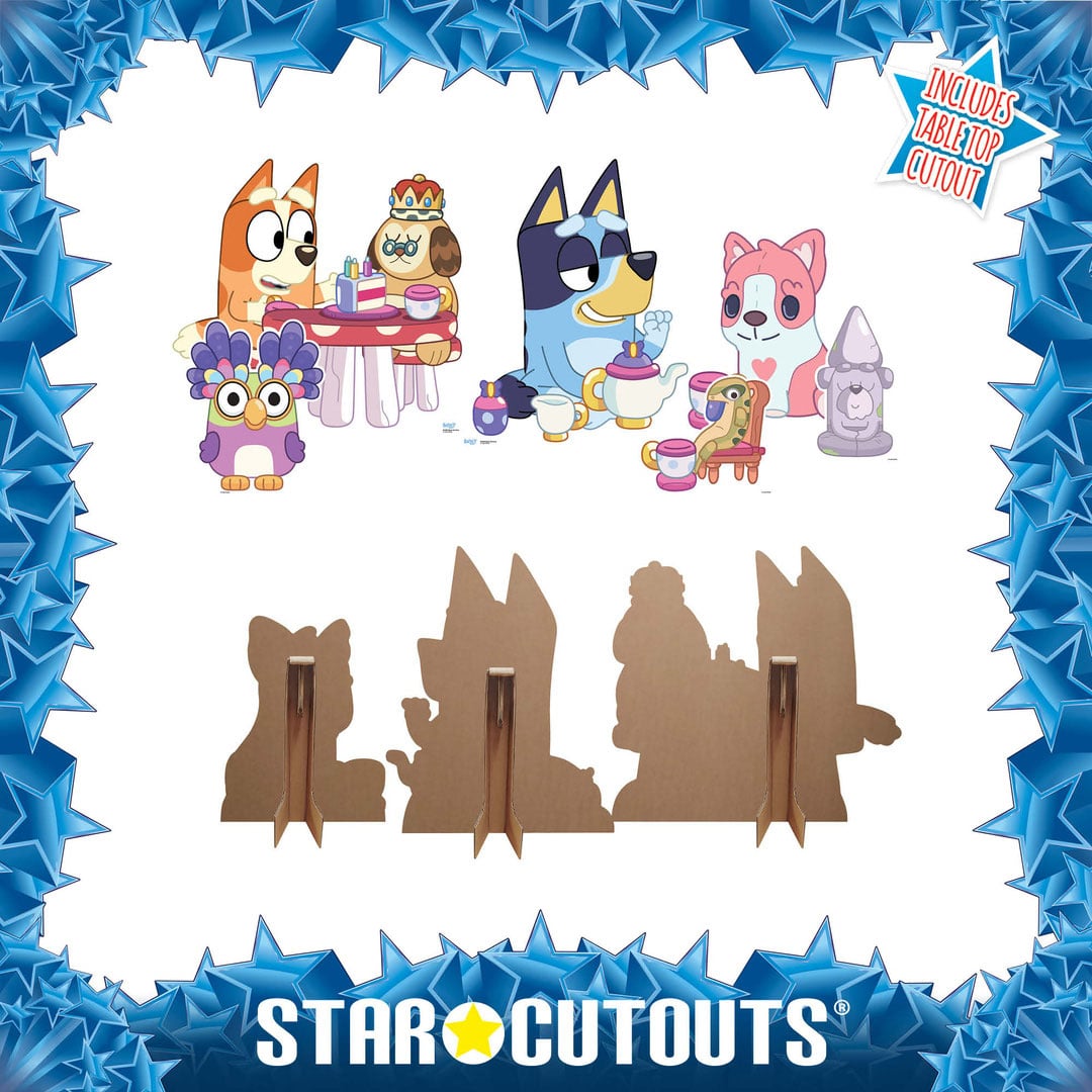 Bluey Tea Party Multi-Functional Star Mini Cardboard Cutouts Decorative Pack Product Gallery Image