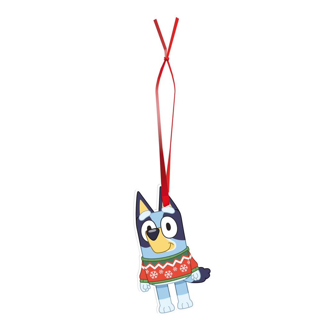 Bluey Wooden Christmas Tree Hanging Decoration 9cm