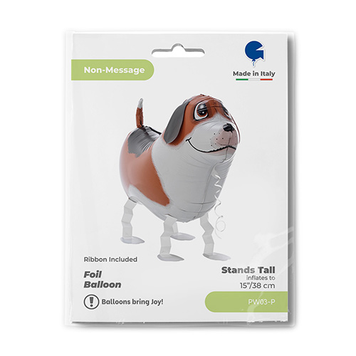 Bobby The Dog Walking Pet Foil Helium Balloon 38cm / 15 in Product Gallery Image