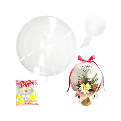 Bobo Clear Deco Bubble Helium Balloon 28cm / 11 in