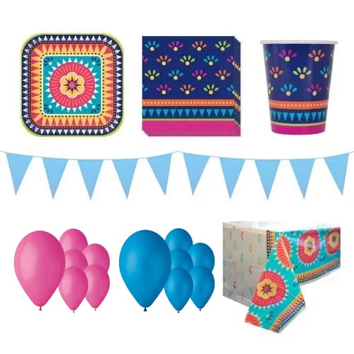 Boho Fiesta 16 Person Deluxe Party Pack