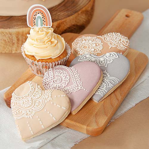 Boho Rainbow Cupcake Cases - Pack of 60 Product Gallery Image