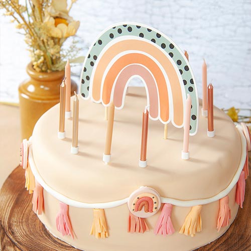 Boho Rainbow Paper Cake Topper 15cm Product Gallery Image