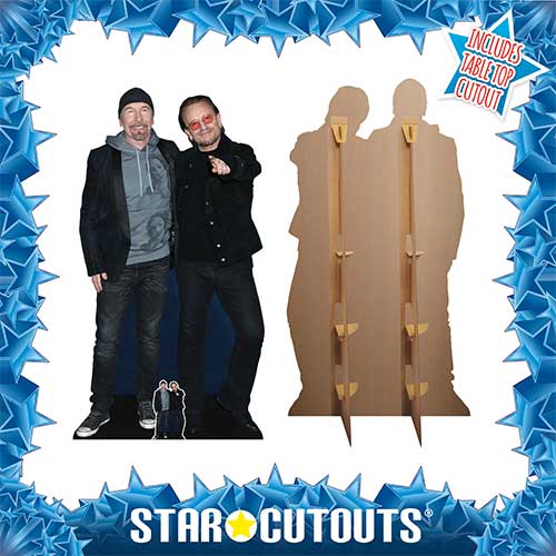 Bono and Edge Lifesize Cardboard Cutout 178cm Product Gallery Image