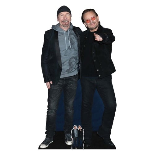 Bono and Edge Lifesize Cardboard Cutout 178cm Product Gallery Image