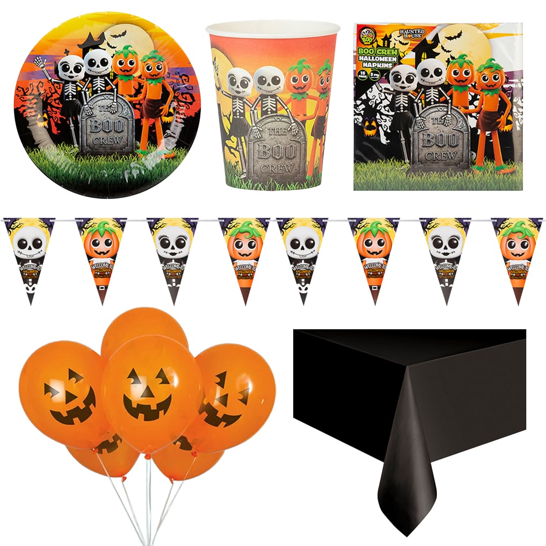 Boo Crew Halloween 8 Person Deluxe Party Pack