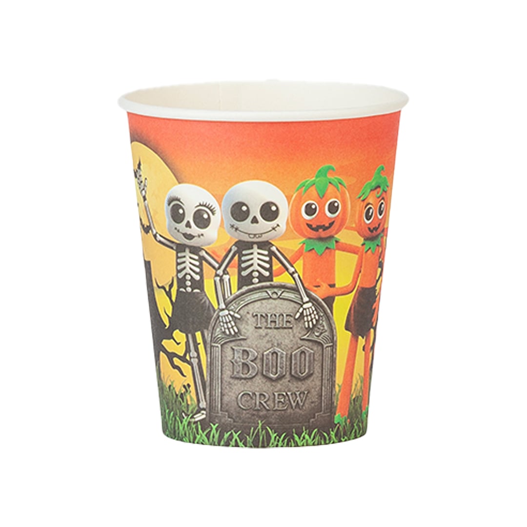 Boo Crew Halloween Paper Cups 270ml - Pack of 12