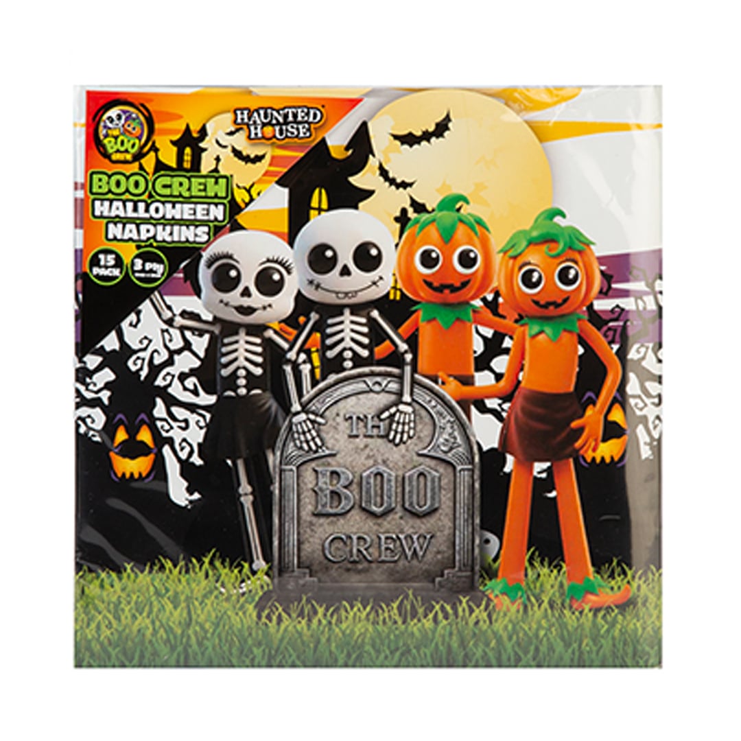 Boo Crew Halloween Paper Luncheon Napkins 3 Ply 33cm - Pack of 15