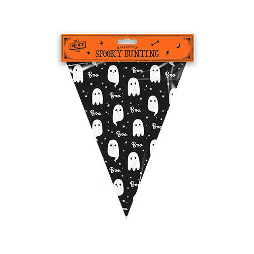 Boo Ghosts Halloween Paper Flag Bunting 3m Product Gallery Image