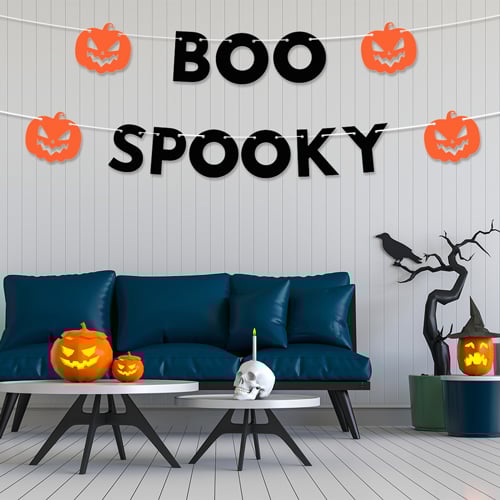 Boo Spooky Halloween Customisable Recyclable Card Party Bunting Product Gallery Image