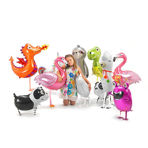 Boston Terrier Walking Pet Foil Helium Balloon 48cm / 19 in Product Gallery Image