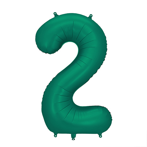Bottle Green Number 2 Helium Foil Giant Balloon 86cm / 34 in Product Gallery Image