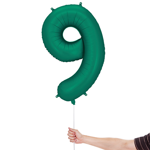 Bottle Green Number 9 Helium Foil Giant Balloon 86cm / 34 in Product Gallery Image