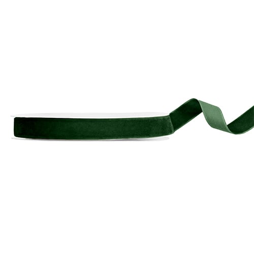 Bottle Green Velour Ribbon 15mm x 10m Product Gallery Image