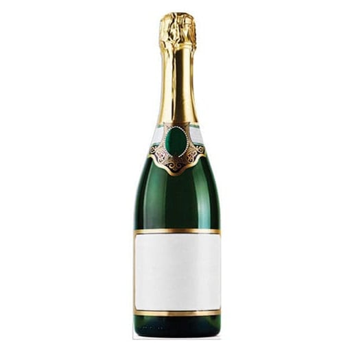 Bottle of Champagne Lifesize Cardboard Cutout - 188cm