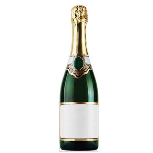 Bottle of Champagne Lifesize Cardboard Cutout - 188cm Product Gallery Image