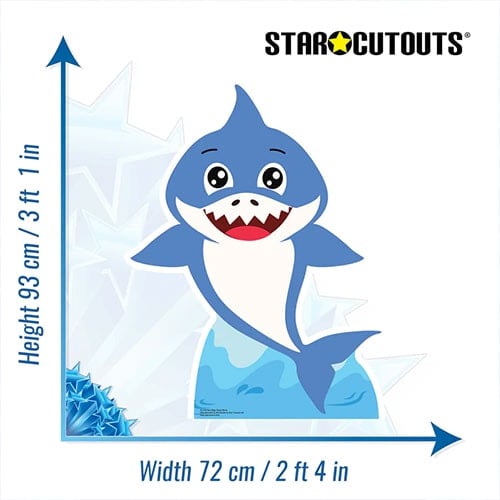 Boy Baby Shark Star Mini Cardboard Cutout 93cm Product Gallery Image