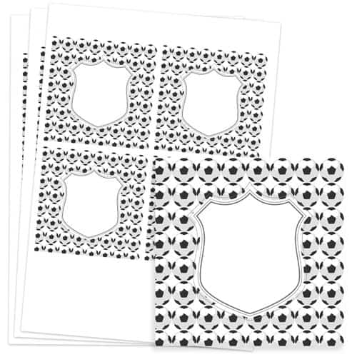 Football Design 95mm Square Sticker sheet of 4 Product Image